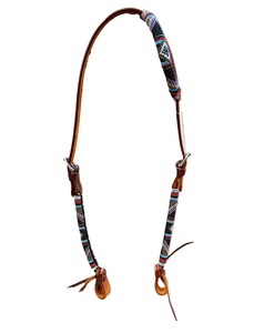 Vente chaude personnalisable une oreille équitation tête haute qualité en cuir véritable Western perlé équestre licou - Product Image 4