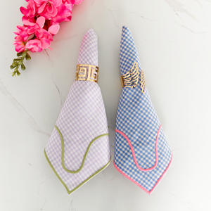 Haute qualité 100% lin lin rond napperon serviettes à la main brodé Style de luxe pour un usage domestique réutilisable pour les mariages haut de gamme - Product Image 4