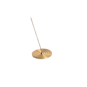 Brûleur de porte-bâton d'encens en laiton doré au design unique fait à la main pour la décoration à usage religieux - Product Image 2