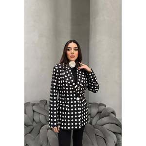 เสื้อแจ็คเก็ตเบลเซอร์ลายจุดสีดำ - สีดำ - Product Image 2