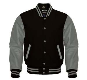 Chaqueta de Béisbol de Cuero Vintage de Alta Calidad con Mangas Bordadas, Cuello con Patrón Tejido, Nuevo Diseño, Chaqueta Universitaria para Hombre - Product Image 5