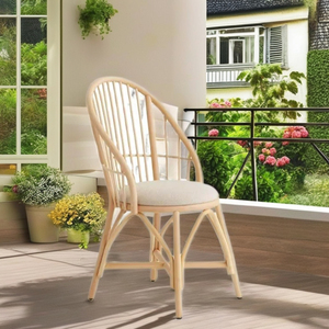 Hermosa Silla de ratán minimalista de alta calidad, cómodos muebles de comedor para interiores/exteriores para hoteles, parques, jardines - Product Image 2