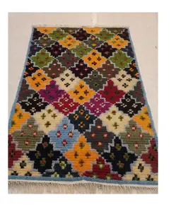 Alfombra tejida de estilo indio Vintage para sala de estar, tapete de lana 100% anudado a mano, estilo marroquí, para sala de estar - Product Image 1