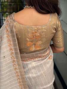 Hermosa seda de tejido Kotha con lentejuelas y trabajo de espejo Saree mujer fabricante de moda de Surat - Product Image 3