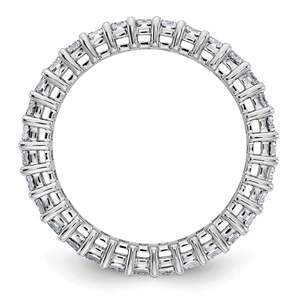 Anillo de oro blanco de 14K, moissanita, Octágono, Esmeralda - Product Image 3