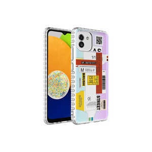 Coque en silicone premium pour Samsung Galaxy A03, antichoc avec airbag, motif coloré, élégante, en silicone souple, vente au détail - Product Image 1