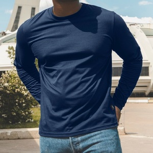 Camiseta personalizada de alta calidad Sólido en blanco Manga completa Durable Alta calidad Oversize Larga duración Secado rápido Hombre Mujer Camiseta unisex - Product Image 3