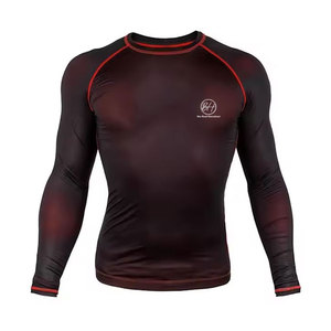 Camiseta de compresión para hombre con logo personalizado impreso, ajuste holgado, mejor precio, bajo MOQ, alta calidad. - Product Image 1