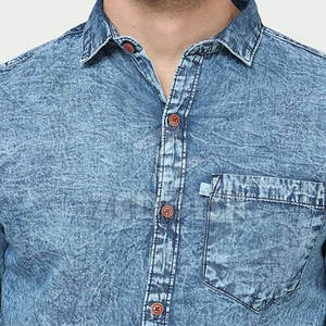 Fabricación de fábrica 100% Camisa vaquera de algodón para hombre Personalizada Venta al por mayor Nueva llegada Diseño de manga larga con característica transpirable - Product Image 2
