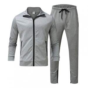 Chándales Acampanados para hombre con estampado de logotipo personalizado de Color sólido de alta calidad, ropa deportiva en blanco Boxy Fit, conjunto de chándal para hombre - Product Image 1