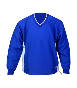 เสื้อแจ็คเก็ตกันลมสวมหัวคอวีสำหรับผู้ชายแห้งเร็วซับในตาข่ายระบายอากาศได้ไซส์ใหญ่เสื้อกันลม - Product Image 1