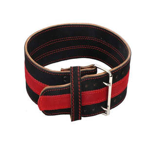 2026 Wholesale Adjustable Leather Gym <b>Belt</b> Double Prong Buckle Breathable <b>Back</b> <b>Support</b> <b>for</b> Power Lifting Fitness Training Safety - Product Image 4