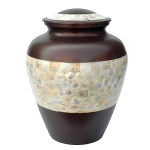 Venta de urnas de cremación de aluminio para cenizas de adultos para forma redonda funeraria Venta caliente tradición moderna fiesta urnas decorativas uso doméstico - Product Image 1