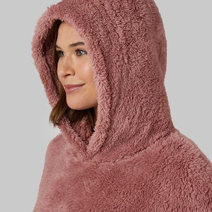Sweat à capuche en Sherpa pour femmes adultes pour l'extérieur Sweat à capuche surdimensionné à manches longues imprimé personnalisé pour femmes - Product Image 5