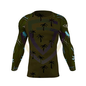 Rashguards pour hommes de haute qualité personnalisés, respirants, 100% polyester, manches longues, 180g, séchage rapide, OEM Rashguards - Product Image 1