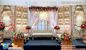 Mughal-Set de decoración de escenario para boda, exquisito escenario musulmán, sala de recepción, evento musulmán, Nikah - Product Image 5