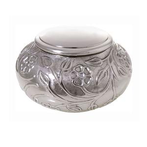 Urna de plata antigua Odyssey, urna de cremación funeraria para adultos de metal y latón de estilo americano para cenizas humanas - Product Image 1