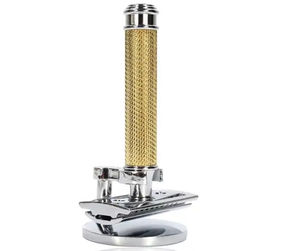 Nueva maquinilla de afeitar de seguridad, maquinilla de afeitar de seguridad de un solo filo reutilizable de latón con mango largo para hombres, maquinilla de afeitar de seguridad plateada de doble filo - Product Image 4