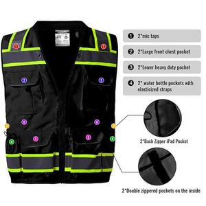 Logotipo personalizado Seguridad Chaleco DE SEGURIDAD Ropa reflectante Reflector Seguridad Hi Vis Chaleco con bolsillo Hi Vis Invierno - Product Image 2