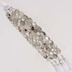 Perles de pierre de lune verte de Super qualité pour la fabrication de bijoux bricolage brins de perles en vrac de pierre de lune irrégulière naturelle - Product Image 1