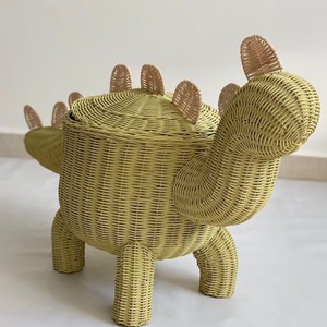 <b>Dinosaur</b>-shaped hamper rattan storage basket containers top selling kid baskets <b>nursery</b> accessory - Product Image 2