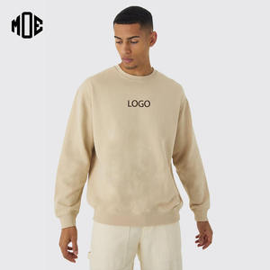 Custom Logo Printed 100% Cotton <b>Oversized</b> Crew Neck Sweatshirts Heavy Weight Thick Soft <b>Hoodies</b> Heavyweight Streetwear - Product Image 1