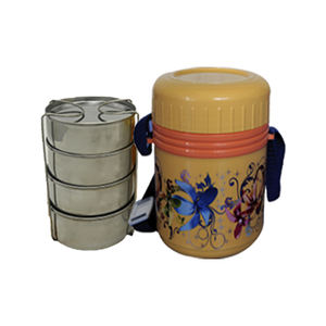 Portador de almuerzo de olla interior de acero inoxidable, duradero y prácticamente irrompible, fácil de llevar, forma atractiva única, precio al por mayor - Product Image 3