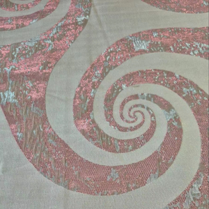 Turc Ultra Doux Sheen Jacquard Tissu 100% Polyester Respirant Fantaisie Brocart Métallique PK-1676 COL 6 Abayas Vêtements - Product Image 1