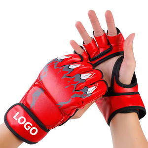 Guantes de Boxeo MMA Profesionales al por Mayor 2024, Guantes de Grappling de Cuero de Alta Calidad, Guantes de PU con Logotipo Personalizado - Product Image 3