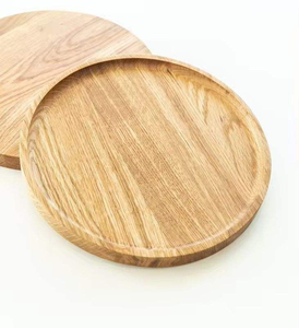 Assiettes à dîner rondes en bois Acacia Charger Plate Set Apéritif Cuisine Plateau Vaisselle polyvalente par croissant artisanat - Product Image 6