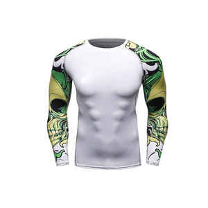 Rashguard de compression personnalisé à manches longues, anti-UV, anti-bactérien, séchage rapide, respirant, en polyester et élasthanne, pour BJJ MMA, pour hommes - Product Image 5