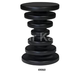 Marco de metal plateado y mesa auxiliar de vidrio templado transparente para el hogar, hotel y restaurante - Product Image 3