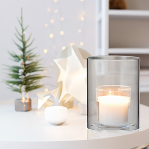 HST4708 - Tubo de Chimenea Transparente para Velas Tipo Huracán [Sin Base] - 4.7 x 8 - Product Image 3