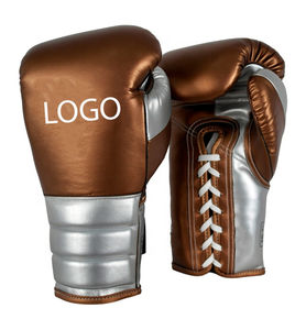 Guantes de boxeo de calidad superior personalizados entrenamiento de lucha cuero genuino cómodos guantes de boxeo de competición personalizados - Product Image 1