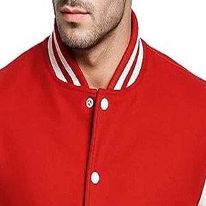 Varsity Jacket para hombre Mangas Varsity Jacket / Custom Factory Made Blank Leather Cotton/Fleece High Quality - Product Image 2
