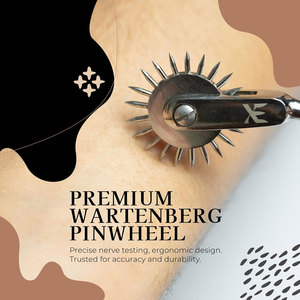 Acero inoxidable Wartenberg Neuro Pinwheel Premium Pinwheel Roller Prueba de reacción nerviosa neurológica Examen sensorial - Product Image 3
