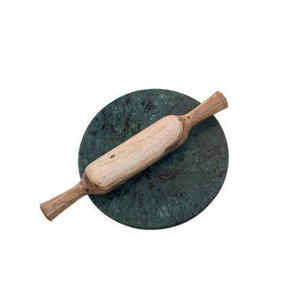 Rouleau à pâtisserie en marbre blanc, planche à pâtisserie, planche à Roti avec manche en bois, bien fait et poli à la main - Product Image 2