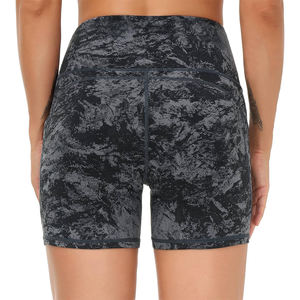 Sublimación Mujer Cintura alta Gimnasio Corto Sin costuras Push Up Entrenamiento Poliéster Hecho Athletic Gym Yoga Shorts para damas - Product Image 2