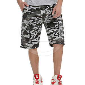 Pantalones cortos de carga de algodón con cintura ajustable y bolsillos laterales Pantalones cortos de carga al aire libre para hombres - Product Image 3