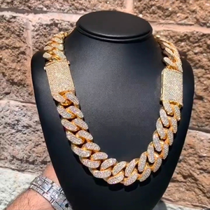 Top Quality Iced Out Cuban Link <b>Chain</b> 22MM <b>VVS</b> Moissanite <b>Diamond</b> Cuban Link <b>Chain</b> Hip Hop Miami Cuban <b>Chain</b> - Product Image 5