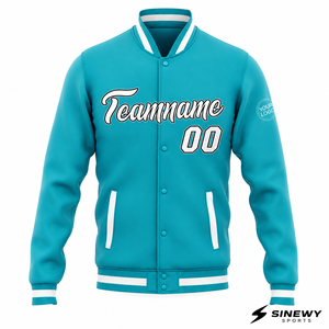 SINEWY SPORTS Blouson aviateur unisexe en cuir coupe-vent avec nom et numéro personnalisés brodés, en toile, style vintage - Product Image 2