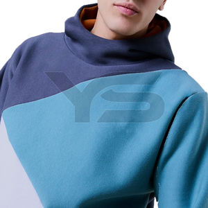 Sudadera con capucha de moda para hombre con colores mezclados Suministro de invierno ODM Patrón sólido Cuello con capucha - Product Image 5