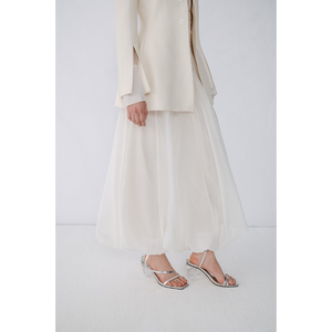 Trajes de falda de mujer de estilo elegante, faldas con cremallera lateral para niñas, falda Midi de amapola, conjunto de mujer de tela de alta calidad, marca Whiteant - Product Image 1