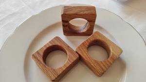 Rondelles de serviette en rotin élégant Décor de table en osier pour table à manger - Product Image 3