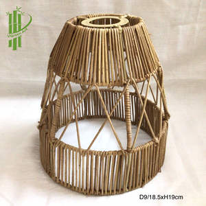 Best Selling Versatile Bamboo House Decor Rack Handmade Customizable Shelf Organizer Double Coffee Household Storage <b>Lampshade</b> - Product Image 1