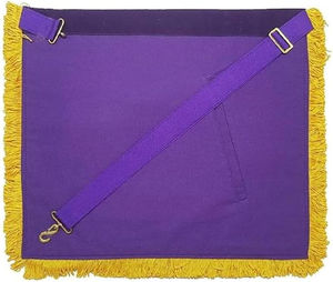 Regalia des anciens maîtres maçons, tablier maçonnique de luxe en mylar brodé, à coudre, avec aimant, avec LED clignotante, couleurs personnalisées 3D, violet - Product Image 5