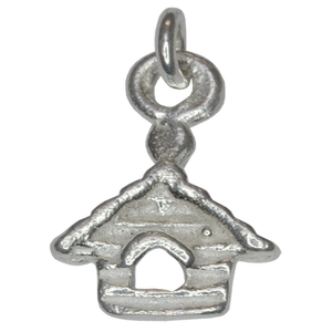 Abalorio de Plata de Ley 925 con Forma de Casa - Abalorios de Plata de Ley de 14 mm para Pulseras y Collares, Suministros de Plata de Ley al por Mayor - Product Image 1