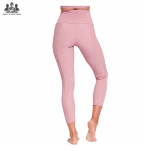 Leggings de Yoga para Mujer, Cintura Media, Corte Automatizado, Sólidos, Ecológicos, Cintura Elástica, para Entrenamiento y Fitness - Product Image 4