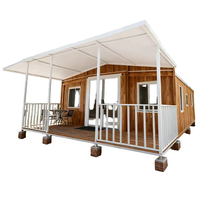 ZYBOX Villa préfabriquée de luxe 5 étoiles 20ft 40ft avec toit en pente et porche, pour Airbnb aux États-Unis et en Australie, maison conteneur préfabriquée extensible