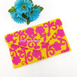 2025 Style dames fête sacs de soirée Satin femmes perlé porte-monnaie perlé portefeuille - Product Image 2